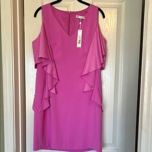 Trina Turk stunning Elegant Pink Ruffle Dress